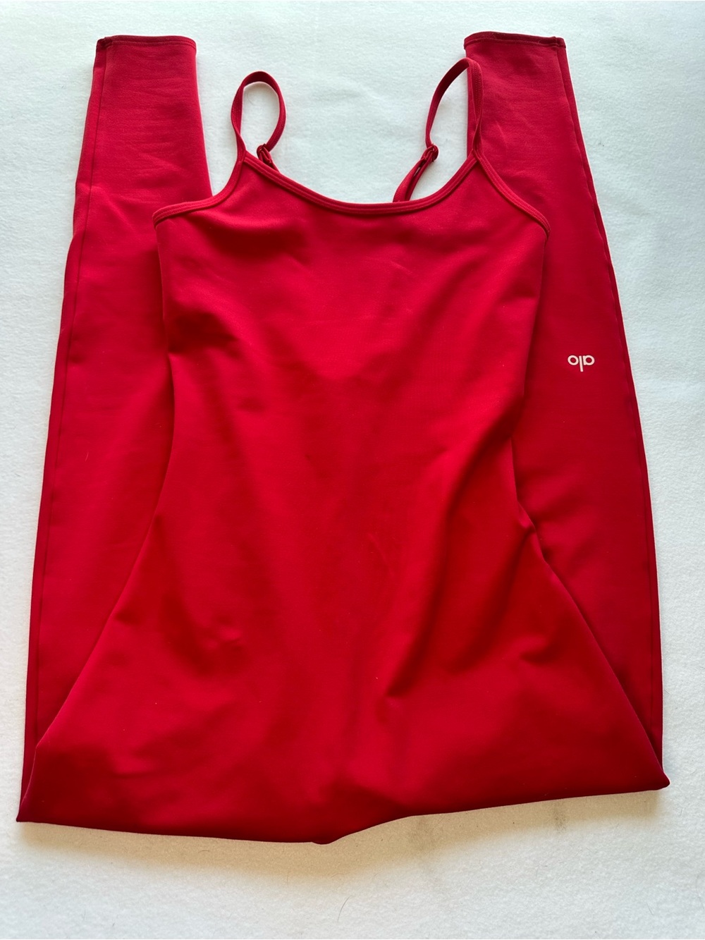 Alo Yoga Airbrush Jumpsuit Cherry Red Full Length Jumpsuit